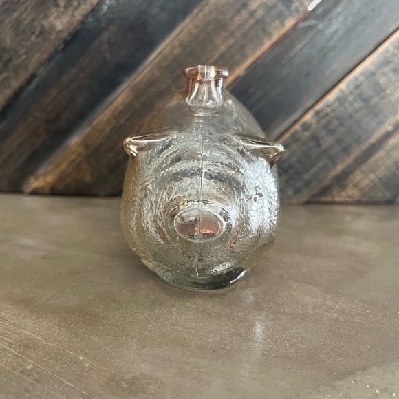 Vintage Anchor Hocking Glass Piggy Bank - Picture 3 of 4